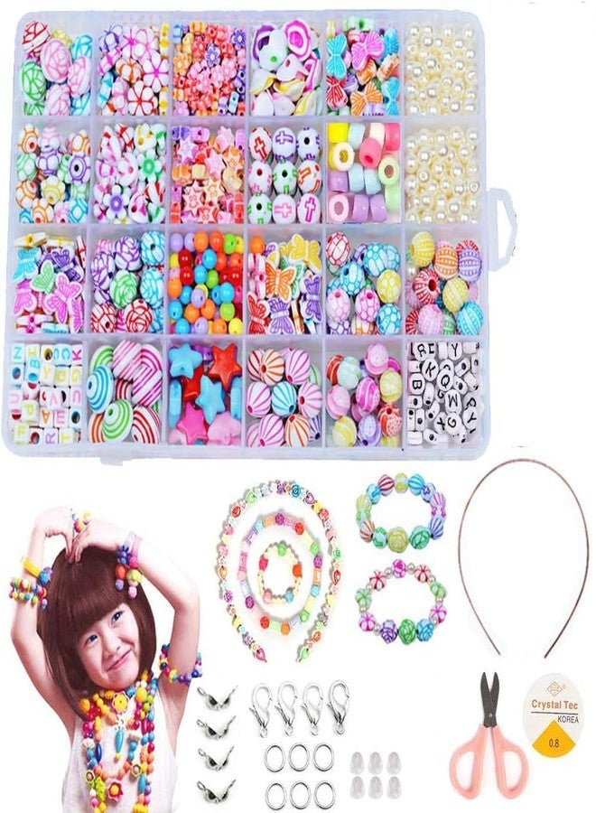 MAGHROLA Jewellery Making Kits for Children | Alphabet DIY Pop Colorfull Clay Beads Set for Friendship Necklace Earring Girls (Multi) - Image 1